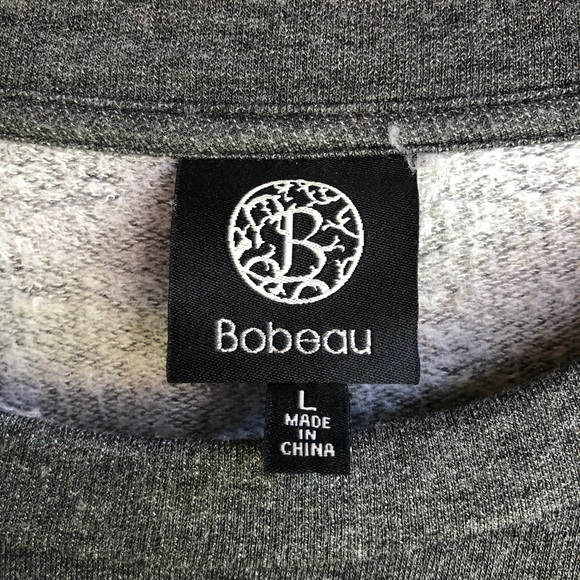 Bobeau Dark Grey Sweatshirt Top Large - Picture 10 of 10